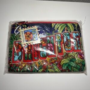 Brighton Postcard makeup bag travel pouch NWT